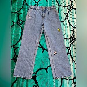Teddy Fresh x Looney Tunes High Waisted Embroidered Jeans